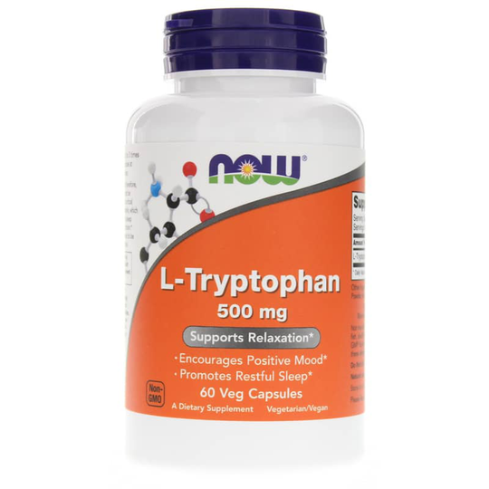 NOW Foods L-Tryptophan 500 Mg 60 Veg Capsules