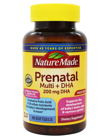 Nature Made - Prenatal Multi DHA 200 mg. - 90 Softgels