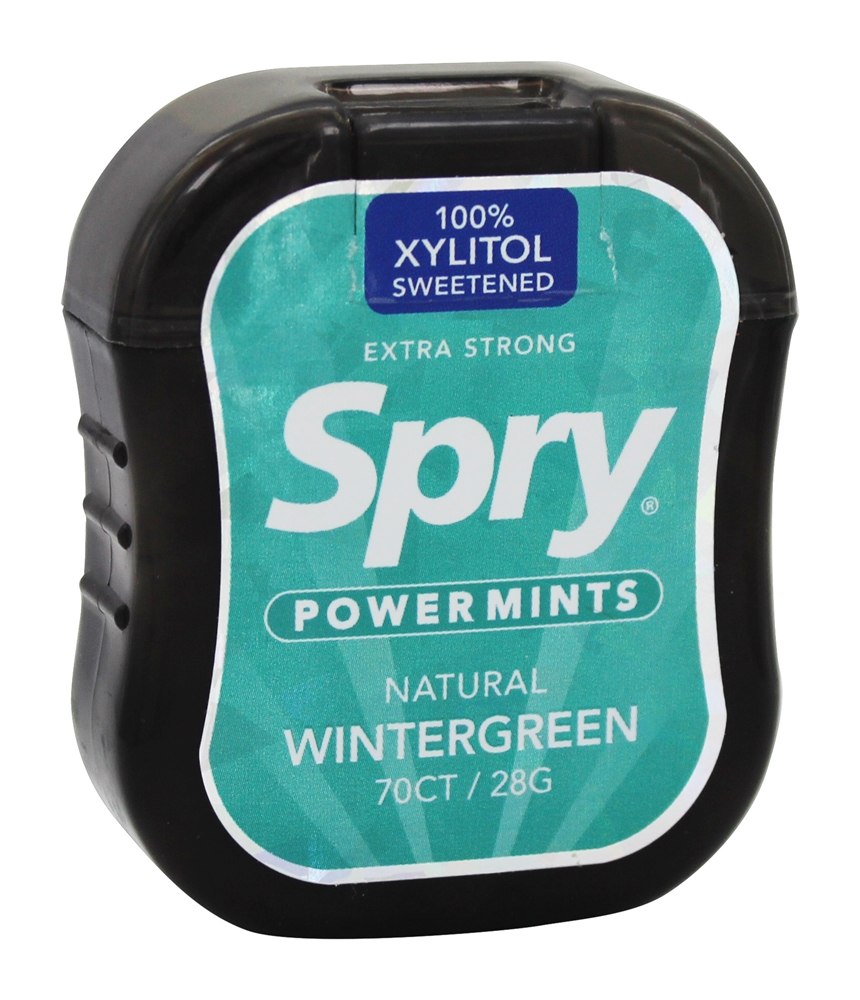 Xlear - Spry Extra Strong Xylitol Power Mints Wintergreen - 70 Mint(s)