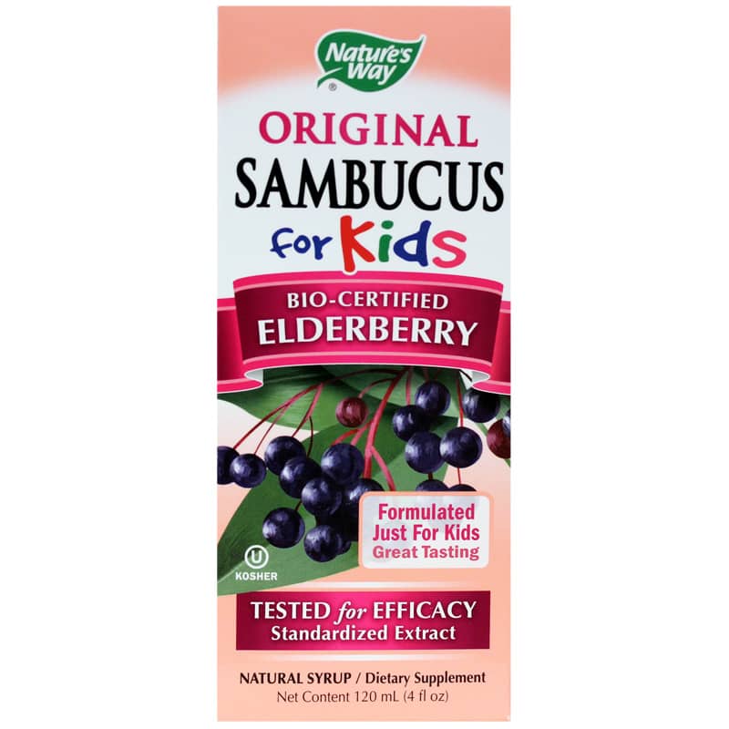 Natures Way Sambucus Elderberry for Kids Original Syrup 4 Oz