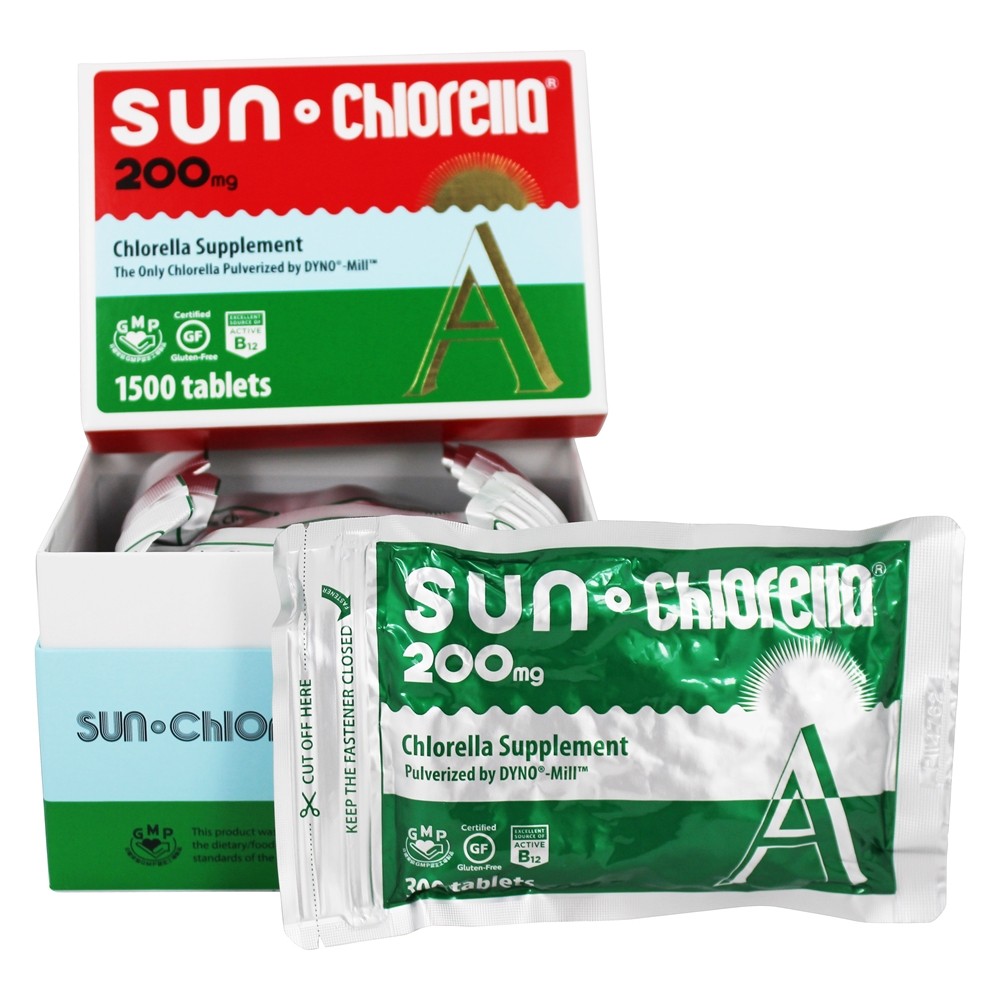 Sun Chlorella - Dietary Chlorella Supplement A 200 mg. - 1500 Tablets