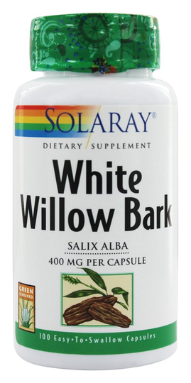 Solaray - White Willow Bark 400 mg. - 100 Capsules
