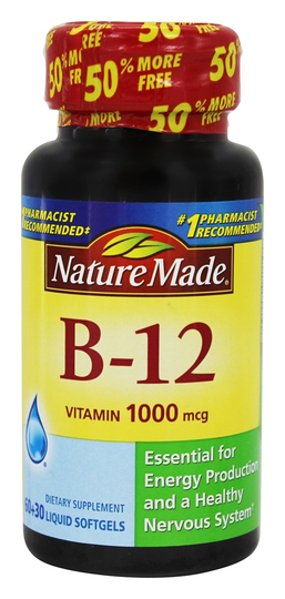 Nature Made - Vitamin B12 1000 mcg. - 90 Liquid Softgels