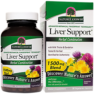 Liver Support Herbal Combination with Milk Thistle & Dandelion - 1,500 MG Blend Per Serving (90 Vegetarian Capsules)