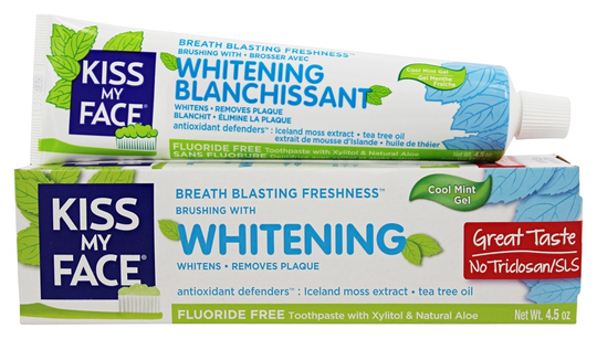 Kiss My Face - Whitening Toothpaste Gel Fluoride Free Cool Mint - 4.5 oz.