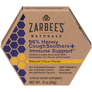 96% Honey Cough Soothers - Immune Support - Natural Citrus (14 Servings)