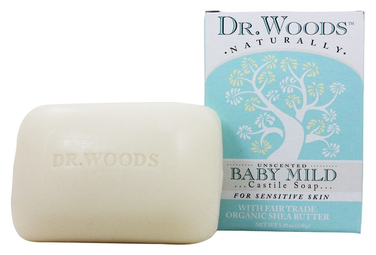Dr. Woods - Baby Mild Castile Bar Soap For Sensitive Skin Unscented - 5.25 oz.