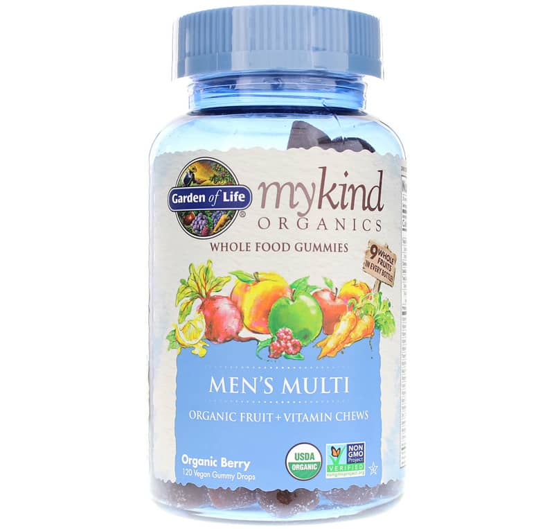 Garden of Life mykind Organics Men's Multi Whole Food Multivitamin Gummies 120 Gummies