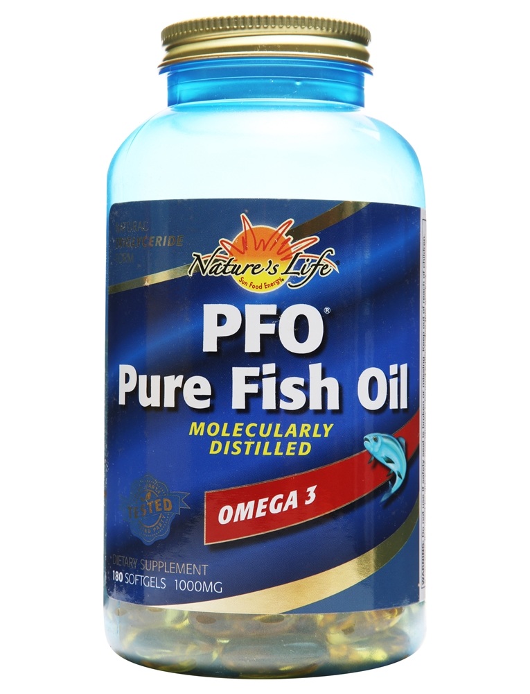 Nature's Life - PFO Pure Fish Oil Moleculary Distilled Orange Flavor 1000 mg. - 180 Fish Softgel(s)