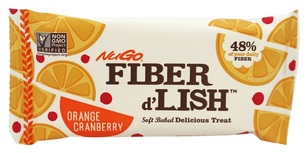 NuGo Nutrition - Fiber d'Lish Bar Orange Cranberry - 1.6 oz.