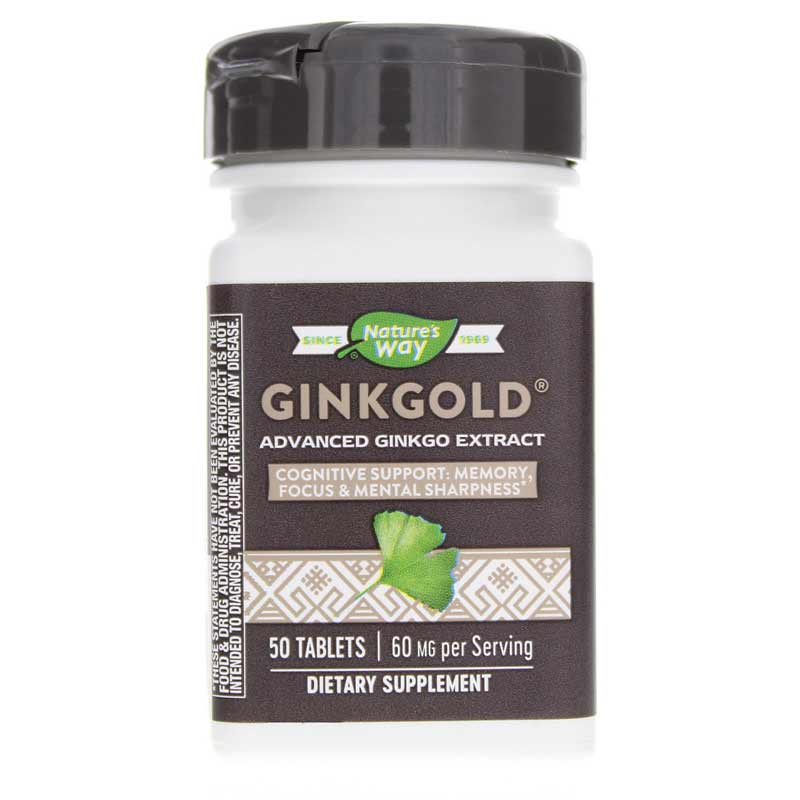 Natures Way Ginkgold 60 Mg for Mental Sharpness 50 Tablets