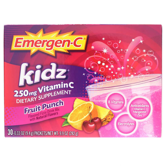 Alacer Corp Emergen-C Kidz 250 Mg Vitamin C Fruit Punch 30 Packets