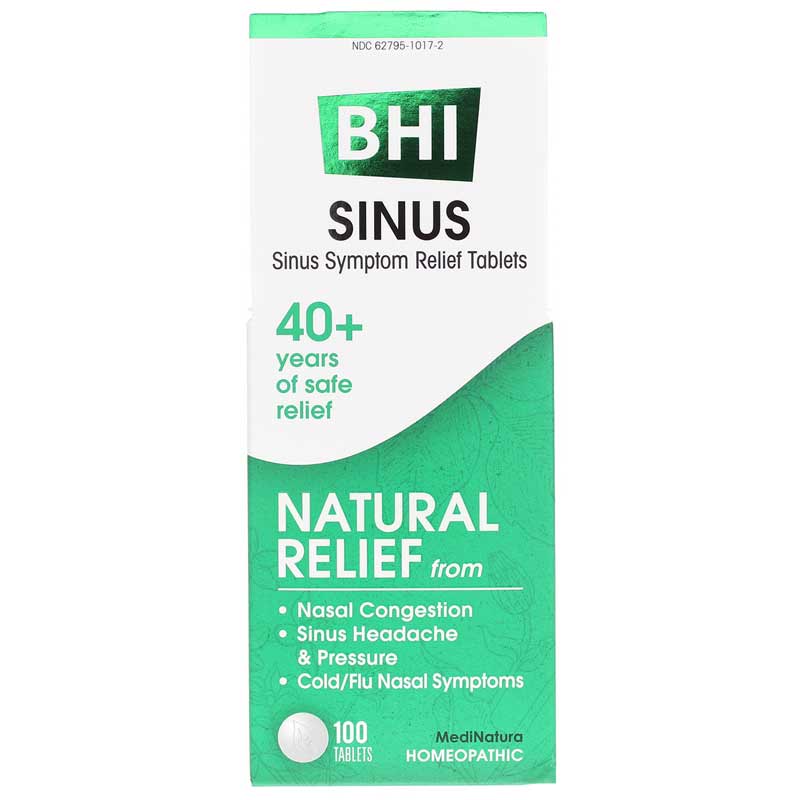 BHI Sinus Symptom Relief Tablets 100 Tablets