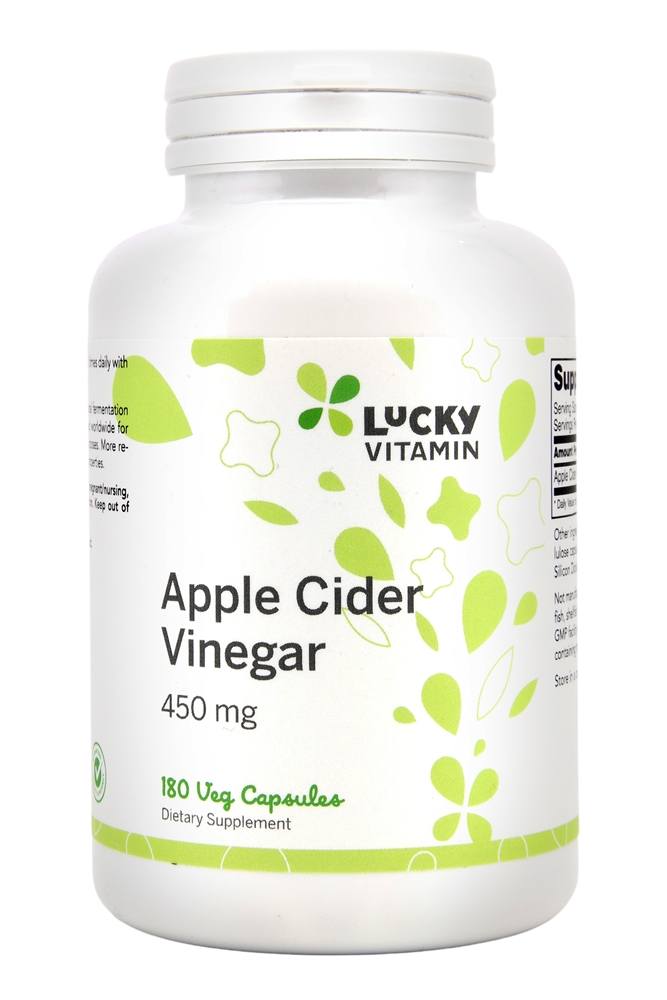 LuckyVitamin - Apple Cider Vinegar 450 mg. - 180 Veg Capsules