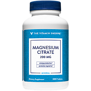 Magnesium Citrate - Promotes Energy Production & Muscle Relaxation - 200 MG (300 Tablets)
