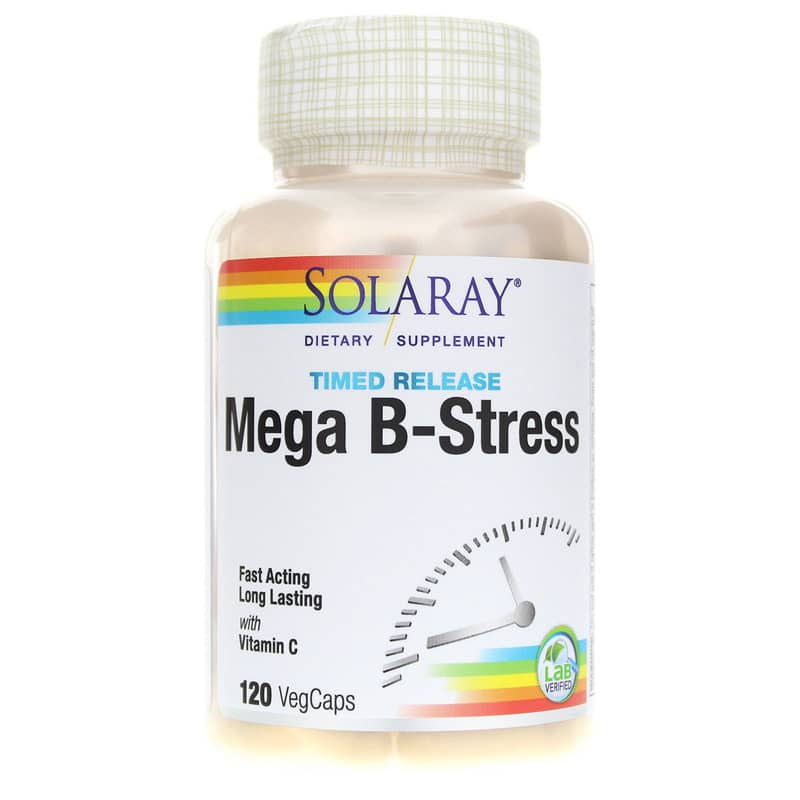 Solaray Mega B-Stress, Two-Stage Timed-Release Formula 120 Veg Capsules