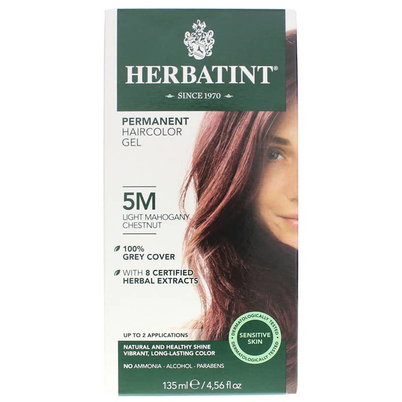 Herbatint Permanent Hair Color Gel 5M Lt Mahogany Chestnut 4.5 Oz
