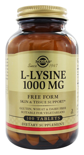 Solgar - L-Lysine Free Form 1000 mg. - 100 Tablets