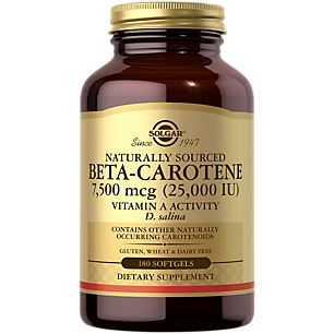 100% Natural Oceanic Beta-Carotene - Vitamin A Activity - 25,000 IU (180 Softgels)