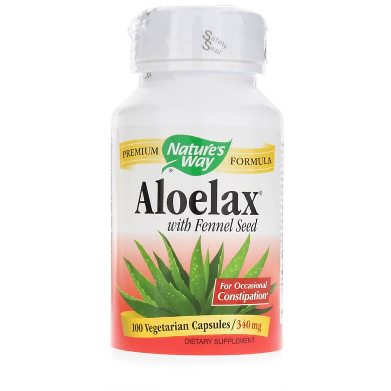 Natures Way Aloelax with Fennel Seed 100 Veg Capsules