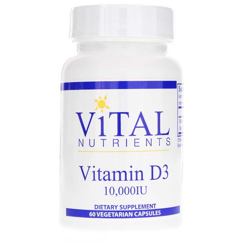 Vital Nutrients Vitamin D3 10000 IU 60 Veg Capsules
