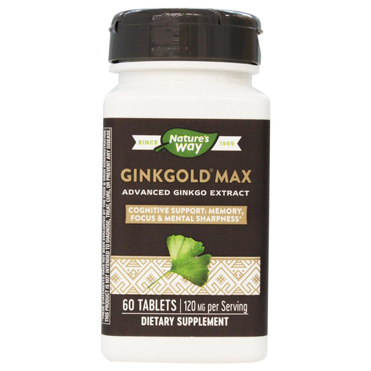 Nature's Way - Ginkgold Max Advanced Ginkgo Extract 120 mg. - 60 Tablets