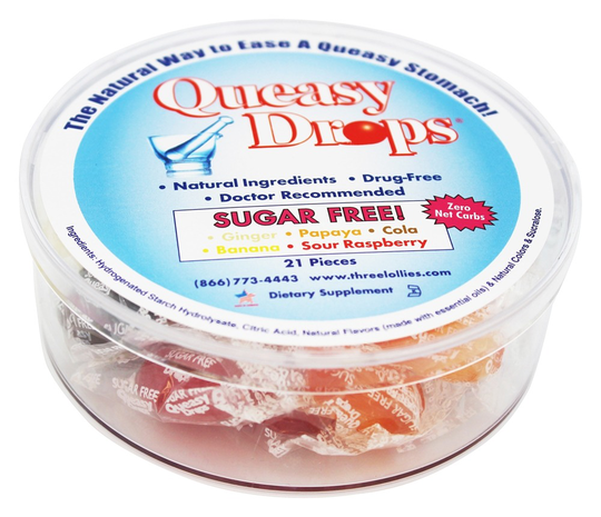 Three Lollies - Queasy Drops Sugar Free Assorted Flavors - 21 Piece(s)