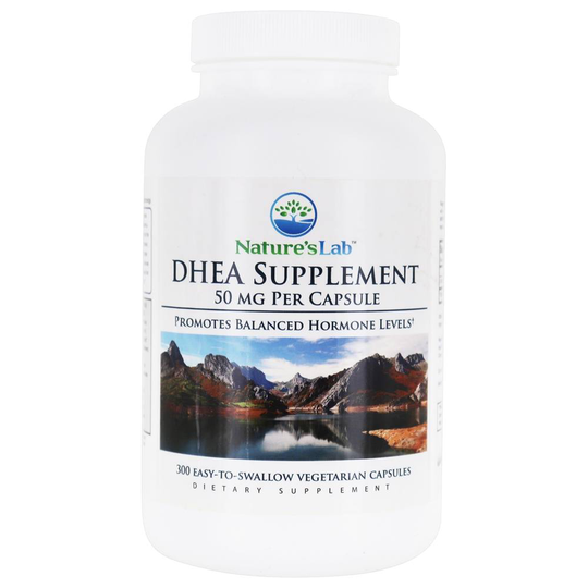 Nature's Lab - DHEA Supplement Balanced Hormone Level Support 50 mg. - 300 Vegetarian Capsules