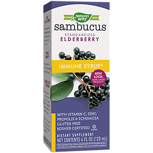 Sambucus Immune Syrup with Elderberry, Echinacea, Zinc & Vitamin C (4 Fluid Ounces)