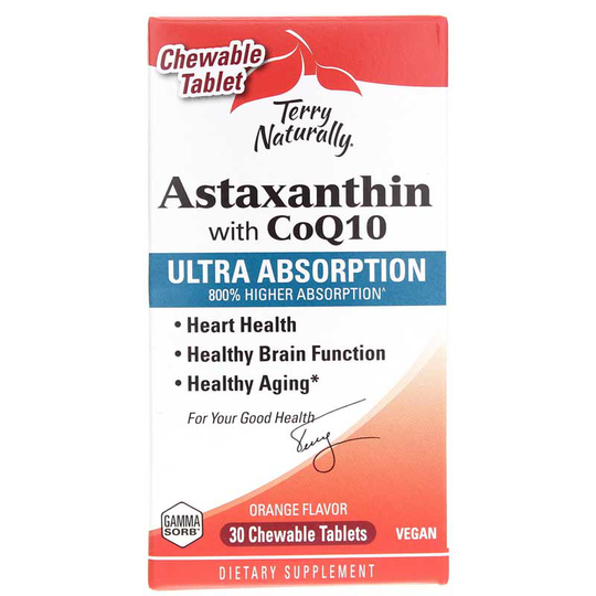 Terry Naturally Astaxanthin with CoQ10 30 Chewable Tablets