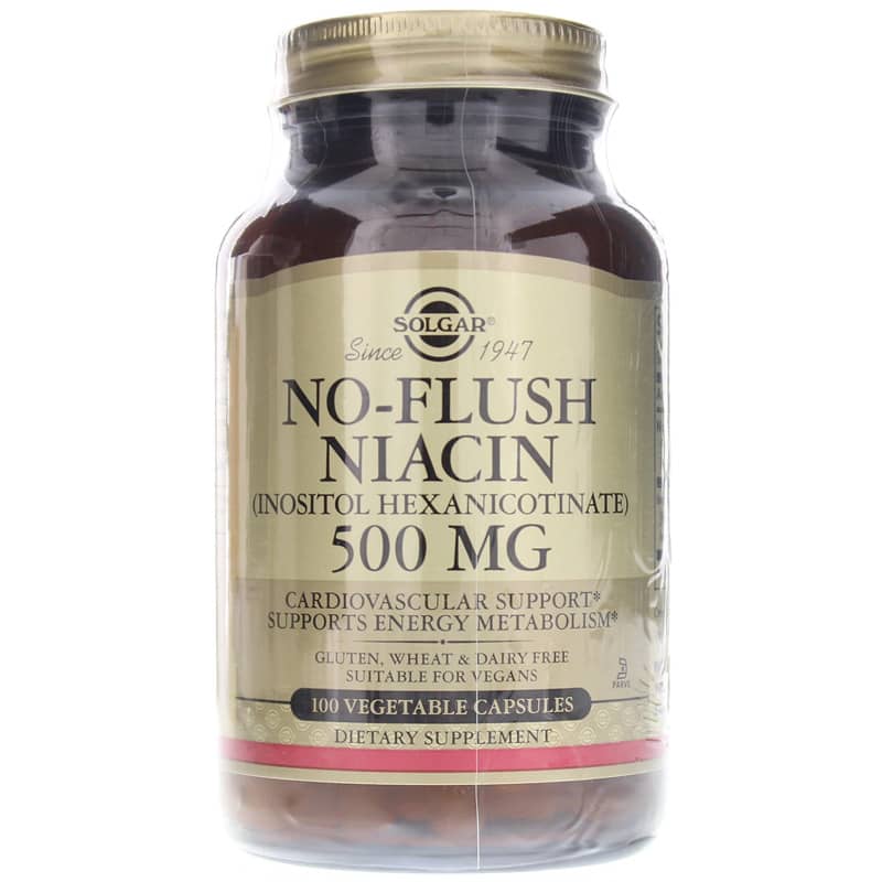 Solgar No-Flush Niacin 500 Mg 100 Veg Capsules