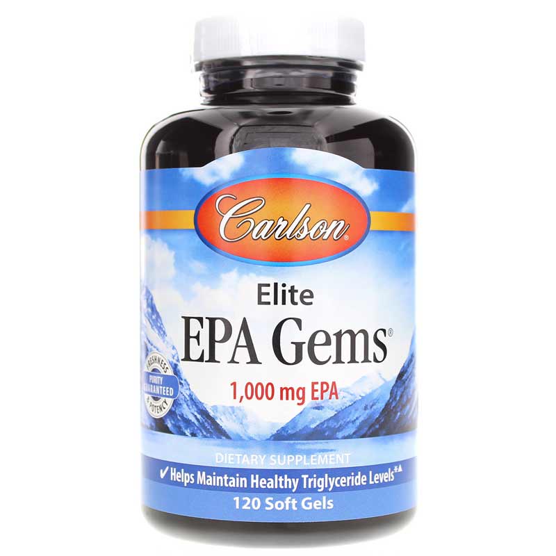 Carlson Labs Elite EPA Gems 1000 Mg 120 Softgels