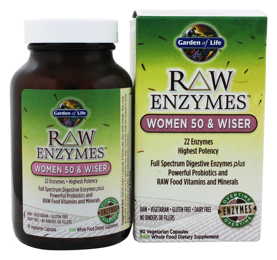 Garden of Life - RAW Enzymes Women 50 & Wiser - 90 Vegetarian Capsules