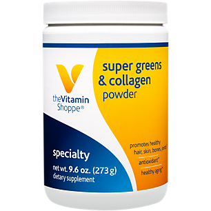 Super Greens & Collagen Powder - Hair, Skin and Joint Support (9.6 oz. / 14 Servings)