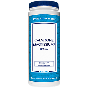 Calm Zone Magnesium Powder -350 MG - Raspberry Lemon Relaxation Drink (16 oz. / 113 Servings)