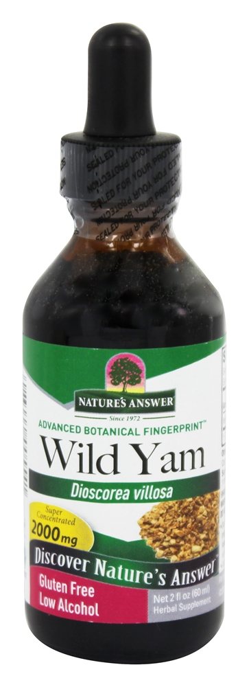 Nature's Answer - Wild Yam Root Organic Alcohol - 2 fl. oz.