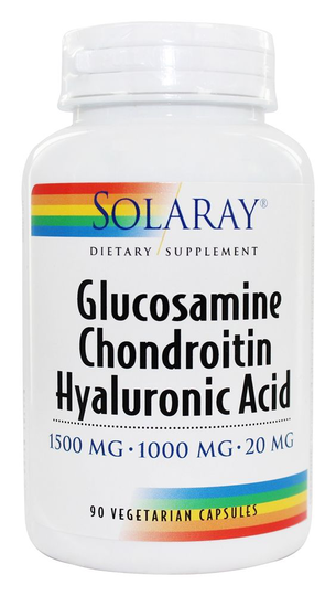 Solaray - Glucosamine Chondroitin Hyaluronic Acid - 90 Capsules