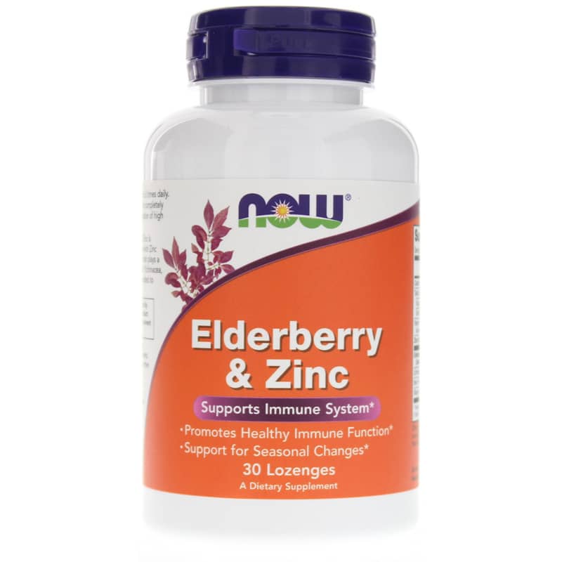 NOW Foods Elderberry & Zinc 30 Lozenges
