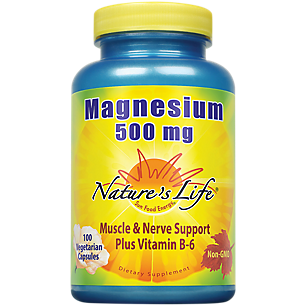 Magnesium Plus Vitamin B6 - 500 MG (100 Capsules)