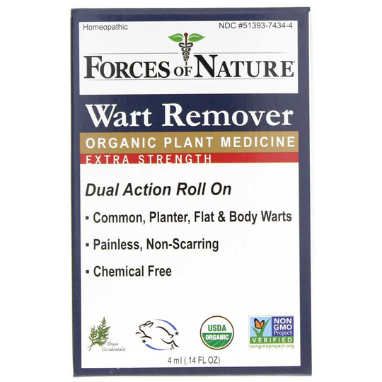 Forces Of Nature Wart Remover Organic Plant Medicine Extra Strength Roll On .14 Oz