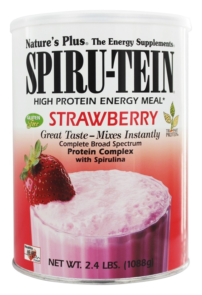 Natures Plus - Spiru-Tein High Protein Energy Meal Strawberry - 2.4 lbs.