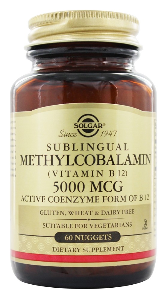Solgar - Methylcobalamin Vitamin B12 5000 mcg. - 60 Nugget(s)