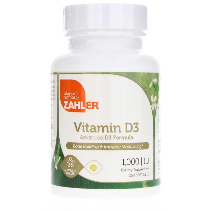 Zahler Vitamin D3 (25mcg) 1000 IU 250 Softgels