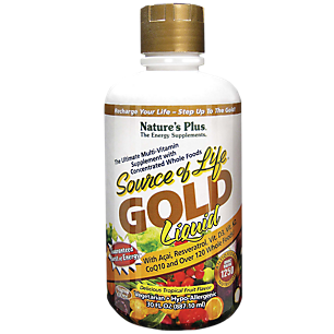 Source of Life Gold Liquid Multivitamin with Whole Food Concentrate - Tropical Fruit (30 Fluid Ounces)