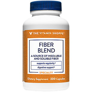 Fiber Blend with Insoluble & Soluble Fiber - Supports Digestive Health & Promotes Regularity (300 Capsules)