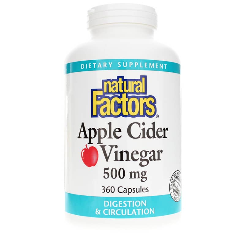Natural Factors Apple Cider Vinegar 500 Mg 360 Capsules