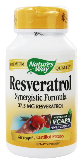 Nature's Way - Resveratrol Synergistic Formula 37.5mg Resveratrol - 60 Vegetarian Capsules
