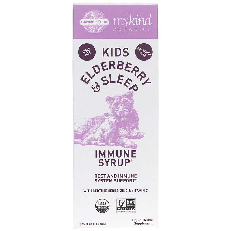 Garden of Life mykind Organics Kids Elderberry & Sleep Immune Syrup 3.92 Oz