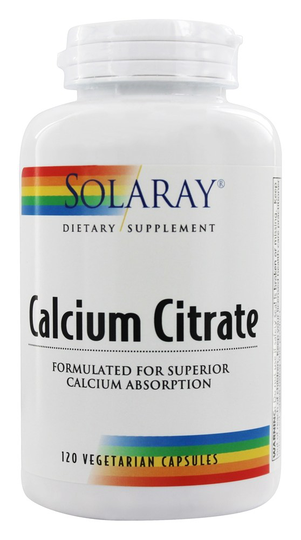 Solaray - Calcium Citrate 1000 mg. - 120 Capsules