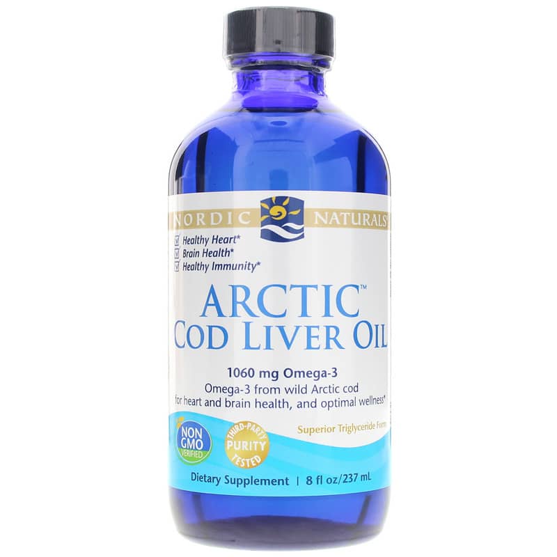 Nordic Naturals Arctic Cod Liver Oil Plain 8 Oz